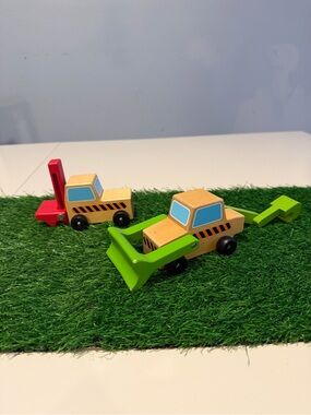 Lakeshore Wood Block Bull Dozer And Forklift Trucks